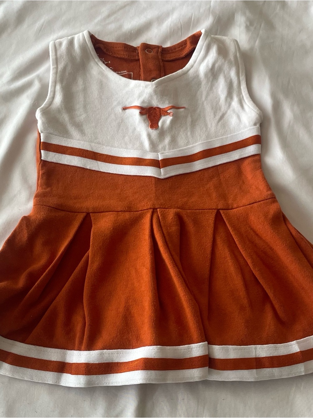 University of Texas (UT) Baby Girls’ Cheerleader Outfit w/Shorts, Sz 6-9 Mos